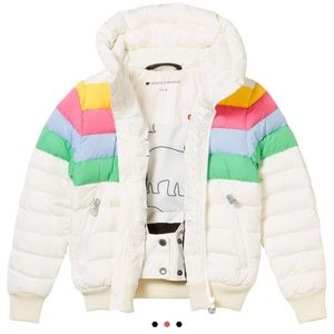 Perfect moment white rainbow queen is ski jacket